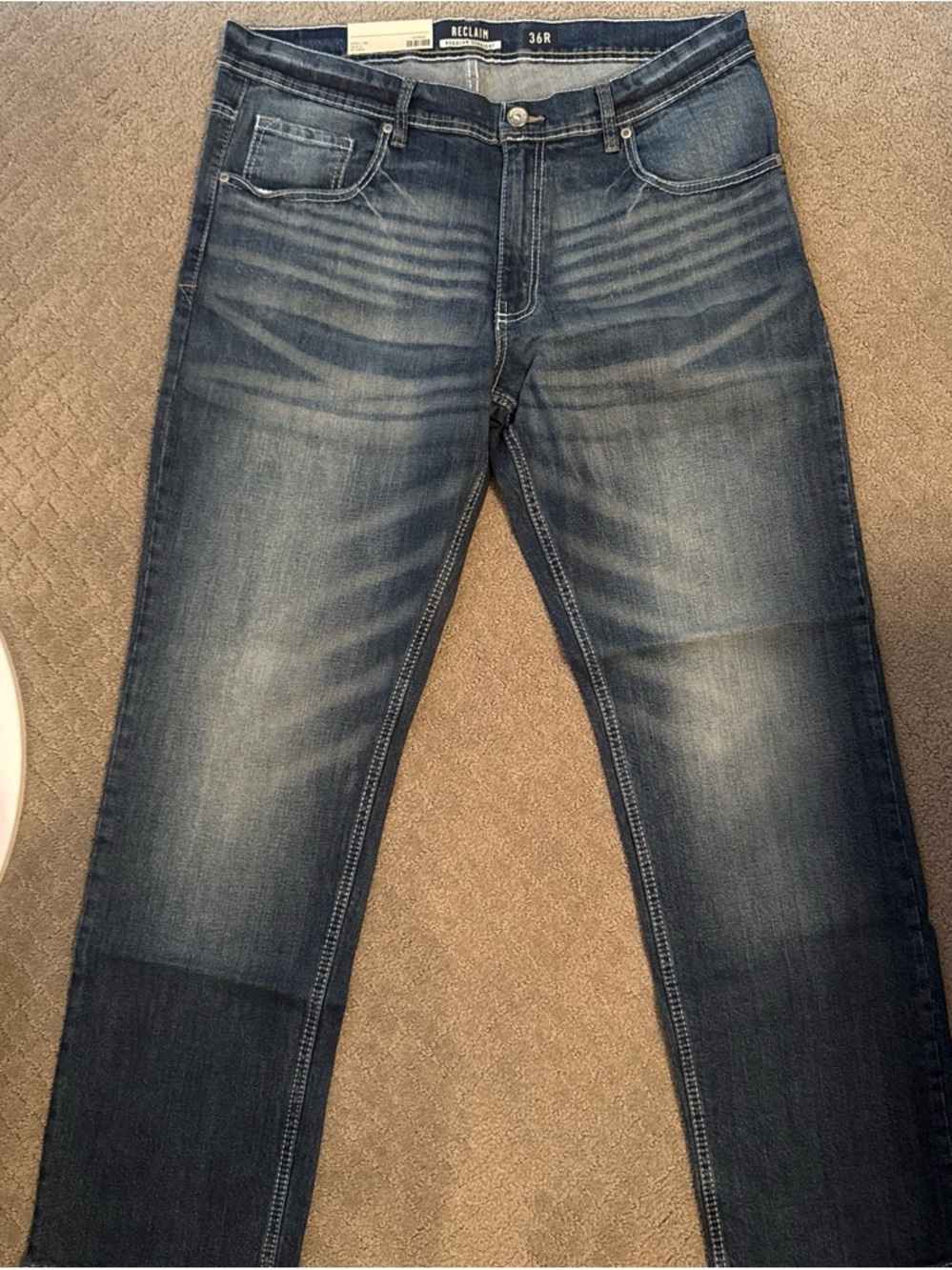 Reclaimed Vintage Slim Straight Blue Jeans
